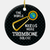 Trombone Solos Keramisch Ornament (Achterkant)
