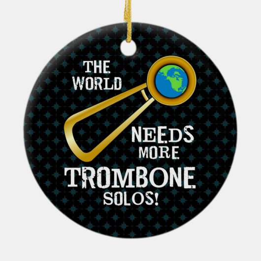 Trombone Solos Keramisch Ornament (Achterkant)