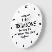 Trombone - Speel zelf Funny Deco Music Grote Klok (Hoek)