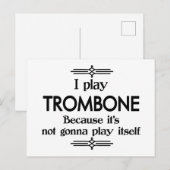 Trombone - Speel zichzelf Funny Deco Music Briefkaart (Voorkant / Achterkant)
