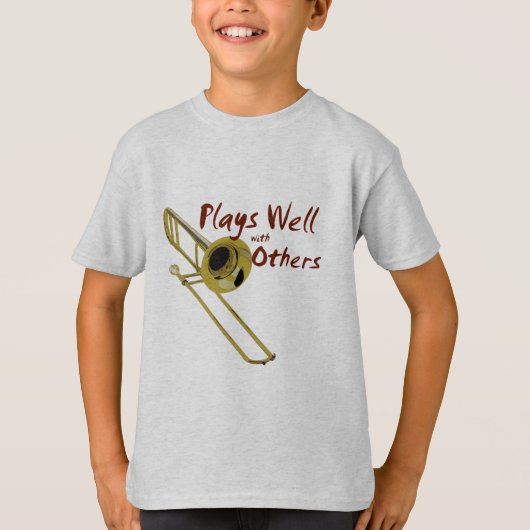 Trombone speelt goed t-shirt (Voorkant)