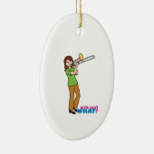 Trombone-speler 2 keramisch ornament (Rechts)