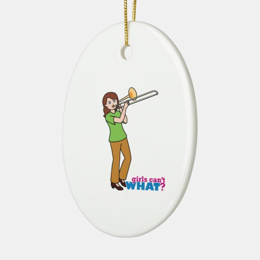 Trombone-speler 2 keramisch ornament (Links)