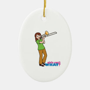 Trombone-speler 2 keramisch ornament