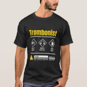Trombone Speler Instructie Gebruikt voor Trombonis T-shirt (Voorkant)