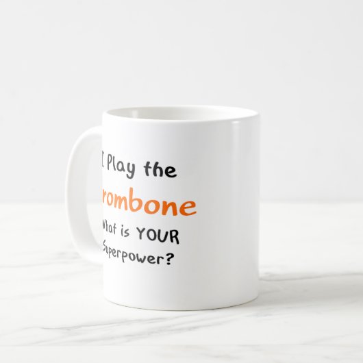trombone-speler koffiemok (Voorkant links)