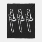  trombone speler retro muzikant big band fleece deken (Voorkant)
