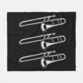  trombone speler retro muzikant big band fleece deken (Voorkant (Horizontaal))