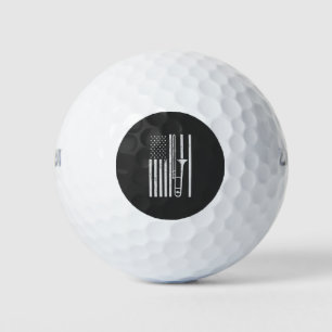 Trombone Speler USA Patriottisch Amerikaans Juli 4 Golfballen