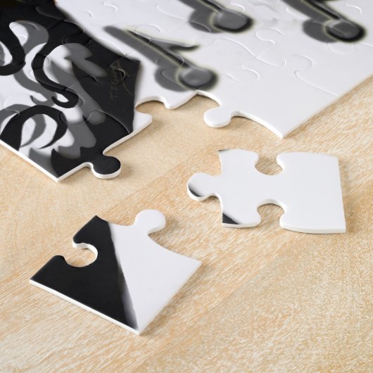 trombone-speler voor muziekontwerp legpuzzel (Zijkant)