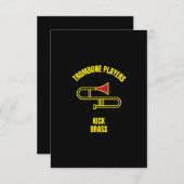 Trombone spelers schoppen het brein bedankkaart (Voorkant / Achterkant)