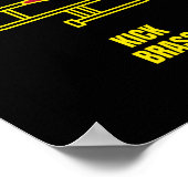 Trombone spelers schoppen het brein poster (Hoek)