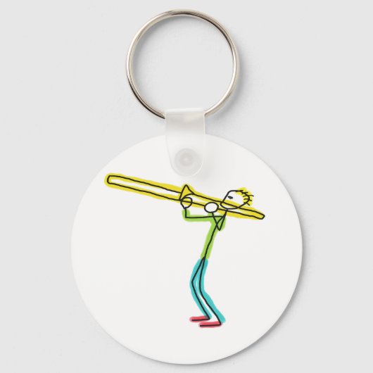Trombone Stickman Sleutelhanger (Voorkant)