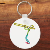 Trombone Stickman Sleutelhanger (Achterkant)