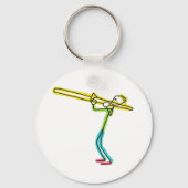 Trombone Stickman Sleutelhanger (Achterkant)