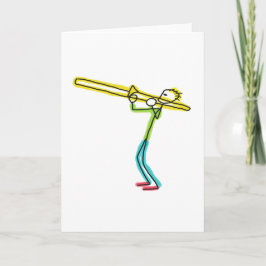 Trombone Stokmannetje Kaart