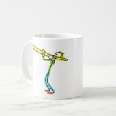 Trombone stokmannetje koffiemok (Voorkant links)