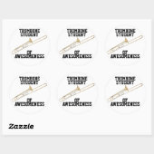 Trombone Student of Awesomeness Ronde Sticker (Vel)