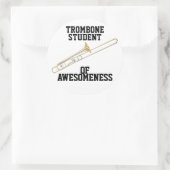 Trombone Student of Awesomeness Ronde Sticker (Tas)