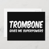 Trombone Supergrootmachten Funny Superheld Music Briefkaart (Voorkant / Achterkant)