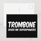 Trombone Superkrachten Funny Superheld Muziek Briefkaart (Voorkant / Achterkant)