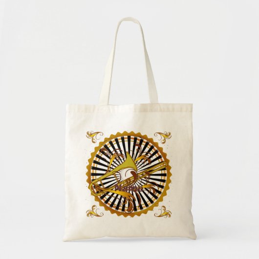 Trombone Swirls boodschappentas Tote Bag (Voorkant)