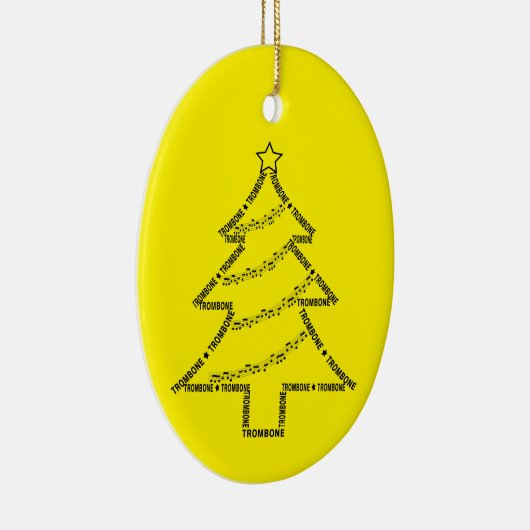 Trombone Tekst Kerstboom Keramisch Ornament (Rechts)