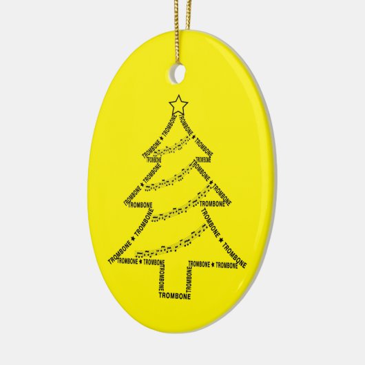 Trombone Tekst Kerstboom Keramisch Ornament (Links)