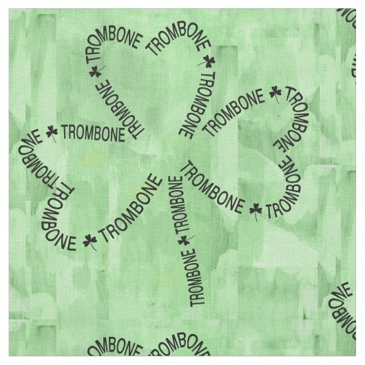 Trombone Tekst Shamrock Stof (Close Up)