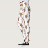 Trombone Tribe Brown Kitty Cat Pink Pattern Leggings (Links)