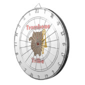Trombone Tribe Bruine Kitty Kat Roze Letters Dartbord (Voorkant Rechts)