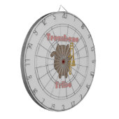 Trombone Tribe Bruine Kitty Kat Roze Letters Dartbord (Voorkant Links)