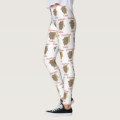 Trombone Tribe Bruine Kitty Kat Roze Patroon Leggings (Links)