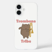 Trombone Tribe Cute Cat Musician Pink Case-Mate iPhone Case (Achterkant)