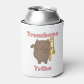 Trombone Tribe Grappige Kawaii Kat Roze Letters Blikjeskoeler (Blikje Voorkant)