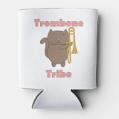 Trombone Tribe Grappige Kawaii Kat Roze Letters Blikjeskoeler (Voorkant)