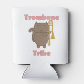 Trombone Tribe Grappige Kawaii Kat Roze Letters Blikjeskoeler (Achterkant)