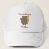Trombone Tribe Kawaii Kat Roze Letters Trucker Pet (Voorkant)