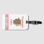 Trombone Tribe Kawaii Kitty Cat Maatwerk Bagagelabel (Voorkant (horizontaal))