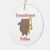 Trombone Tribe Schattige Kat Roze Letters Keramisch Ornament (Links)