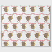 Trombone Tribe Schattige Kitty Kat Roze Cadeaupapier (Vlak)