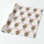 Trombone Tribe Schattige Kitty Kat Roze Cadeaupapier (Uitgerold)