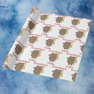 Trombone Tribe Schattige Kitty Kat Roze Cadeaupapier