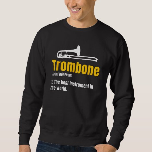 Trombone Trombonist Brass Instrument Trui (Voorkant)