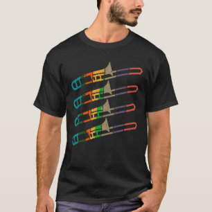 Trombone Trombonist Retro  Brass Instrument T-shirt