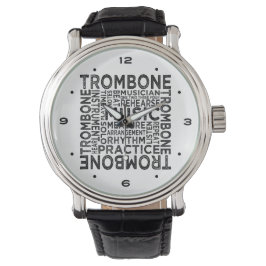 Trombone Typografie Horloge