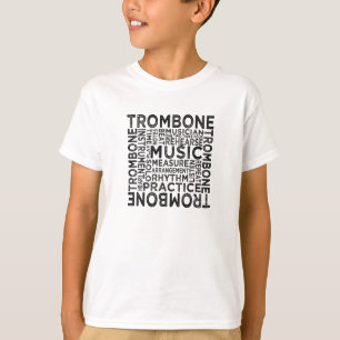 Trombone Typografie T-shirt