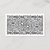 Trombone Typografie Visitekaartje (Voorkant)