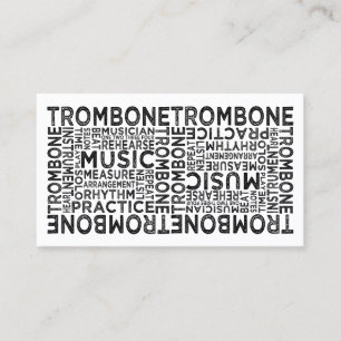 Trombone Typografie Visitekaartje