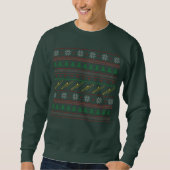 Trombone Ugly Christmas Sweater Pattern Sweatshirt (Voorkant)